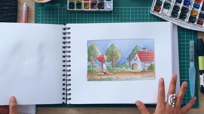 Illustration Tutorial: How to Color with Watercolor 12