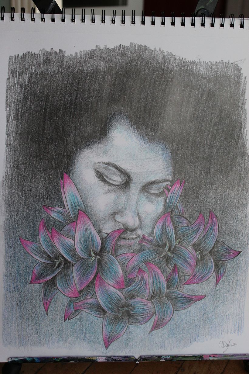 My project in Chiaroscuro Creative Portrait with Pencils course 0