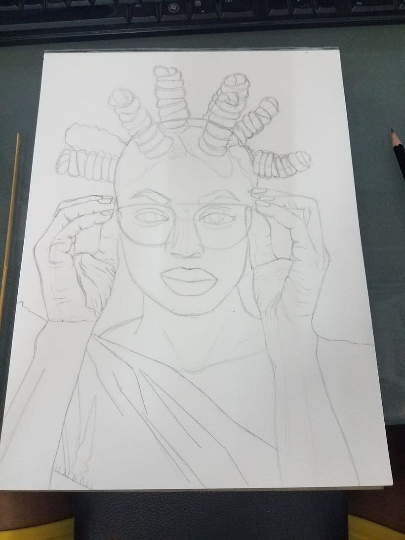 Mi Proyecto del curso: Retrato realista con lápiz de grafito 1