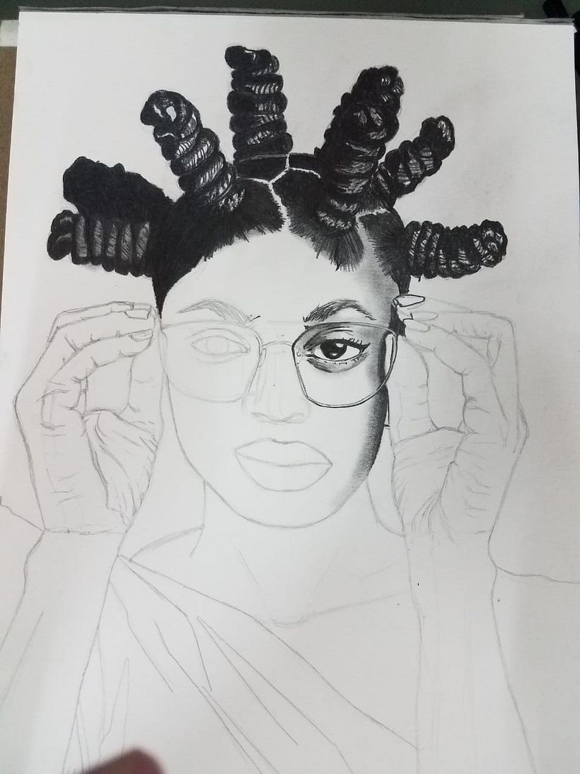 Mi Proyecto del curso: Retrato realista con lápiz de grafito 3