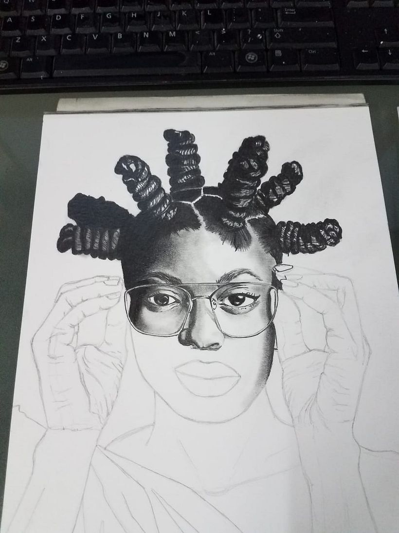 Mi Proyecto del curso: Retrato realista con lápiz de grafito 4