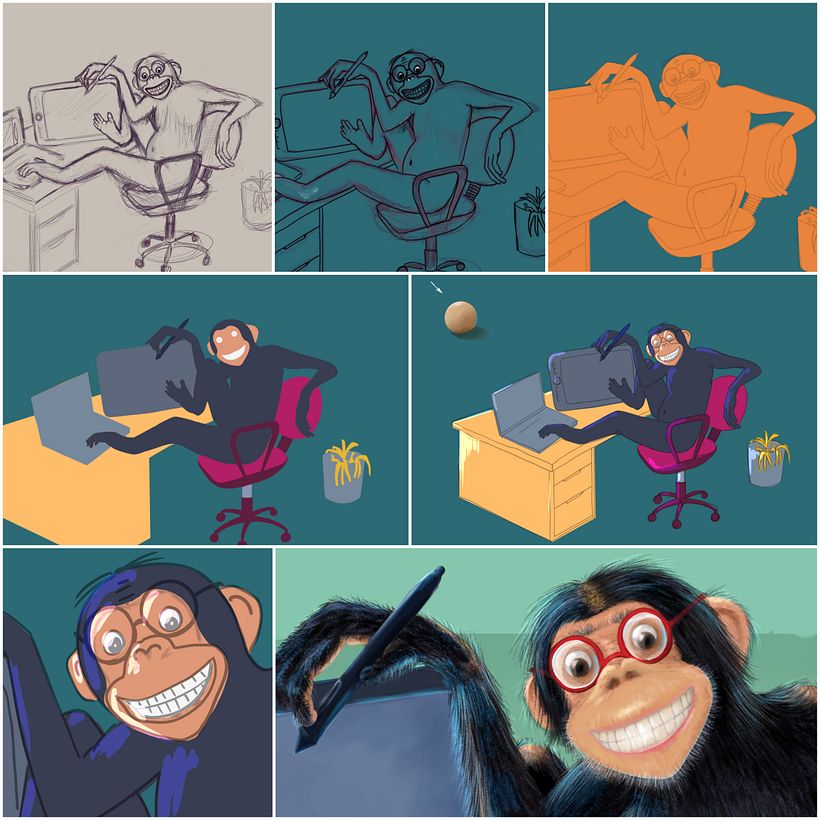 My course project: Digital Painting for Characters_Color and Light course 1