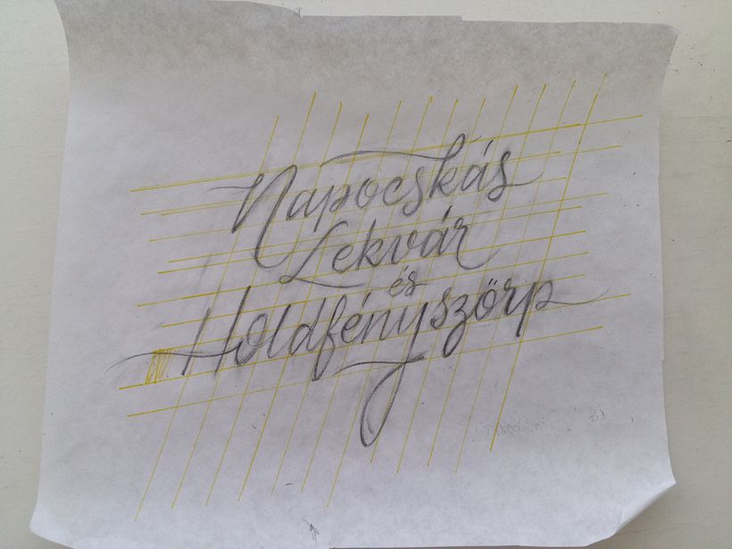 My chosen script means 'Sunshine jam and moonlight syrup', two unexisting words that my friends came up with.