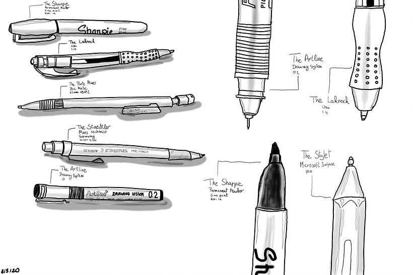 Practice exercice 2.1: digital only with Sketchable on Surface Pro