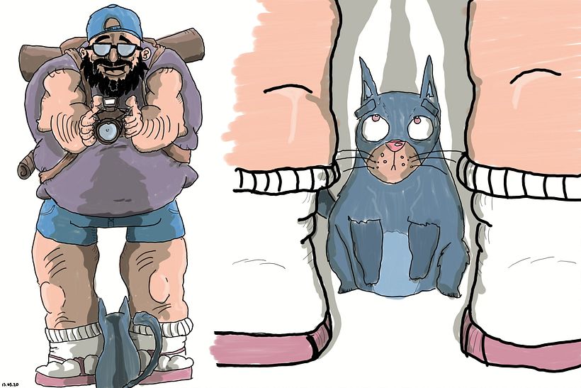 Practice exercice 5.1: sketch on paper and ink/colours digital with Sketchable on Surface Pro