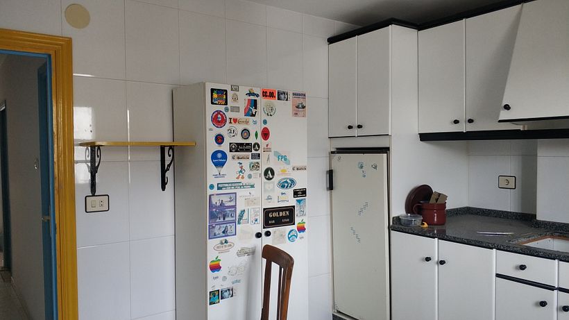 Vista de la cocina antes del rediseño