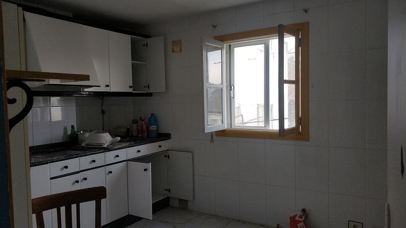 Vista de la cocina antes del rediseño