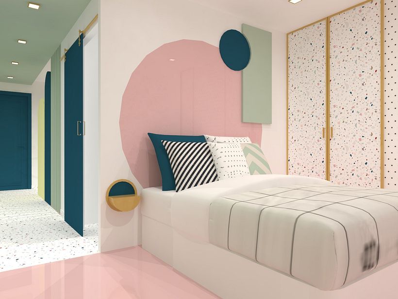 La distribución resulta mucho más cómoda y los colores dan luz a la habitación