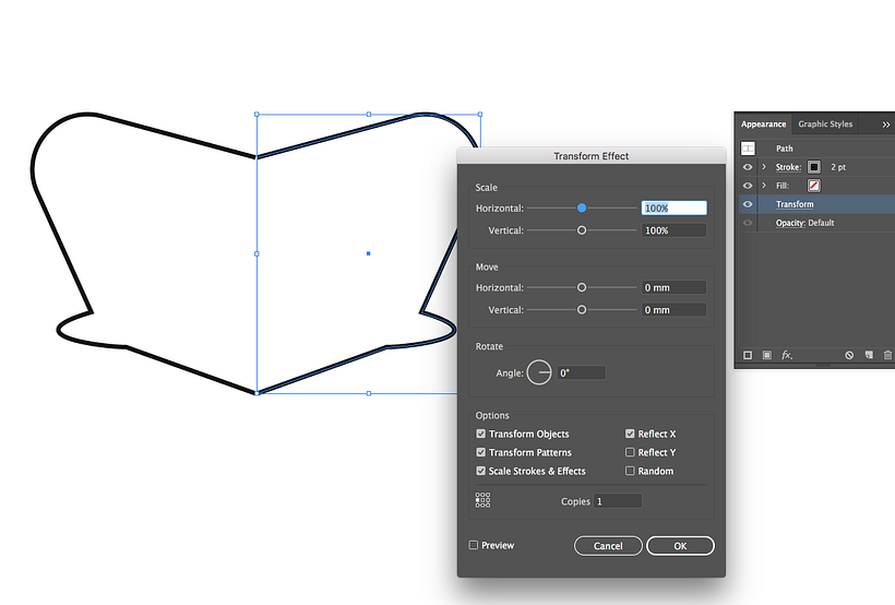 SOLUCIONADO¿Modificar vértices simétricamente en Illustrator? 1