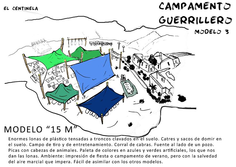Modelo III del campamento. Localización principal.