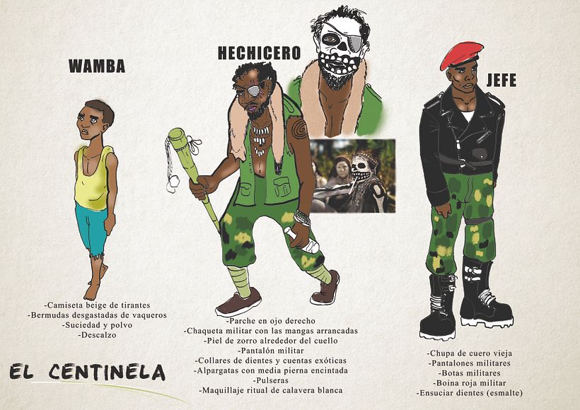 Figurines de los personajes principales.