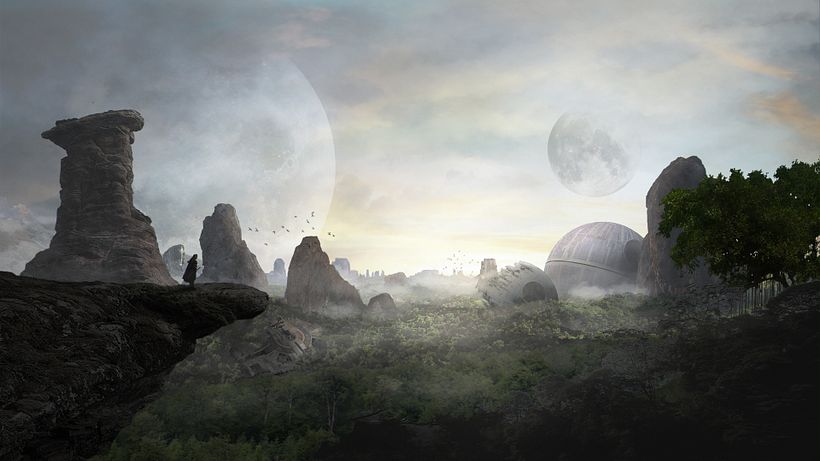Star Wars; Matte Painting - Fotografie Post-producție