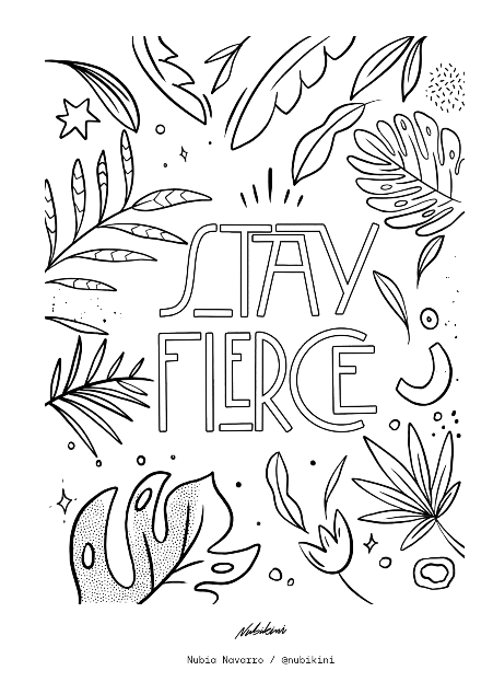 Muestra de descargables para colorear de Nubikini