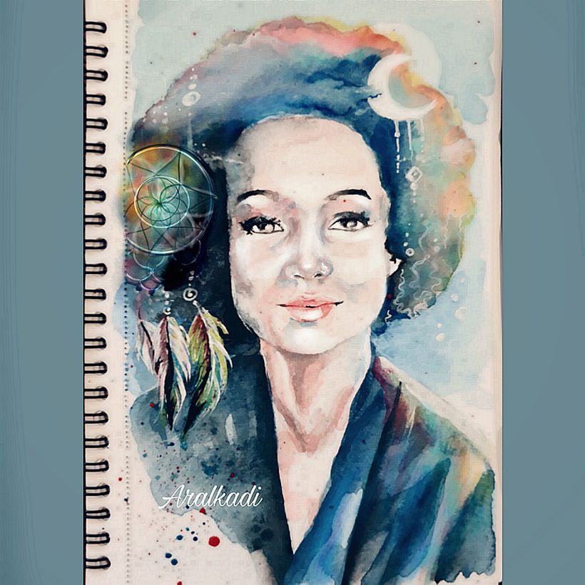 رسم بورتريهات بالألوان المائية 0