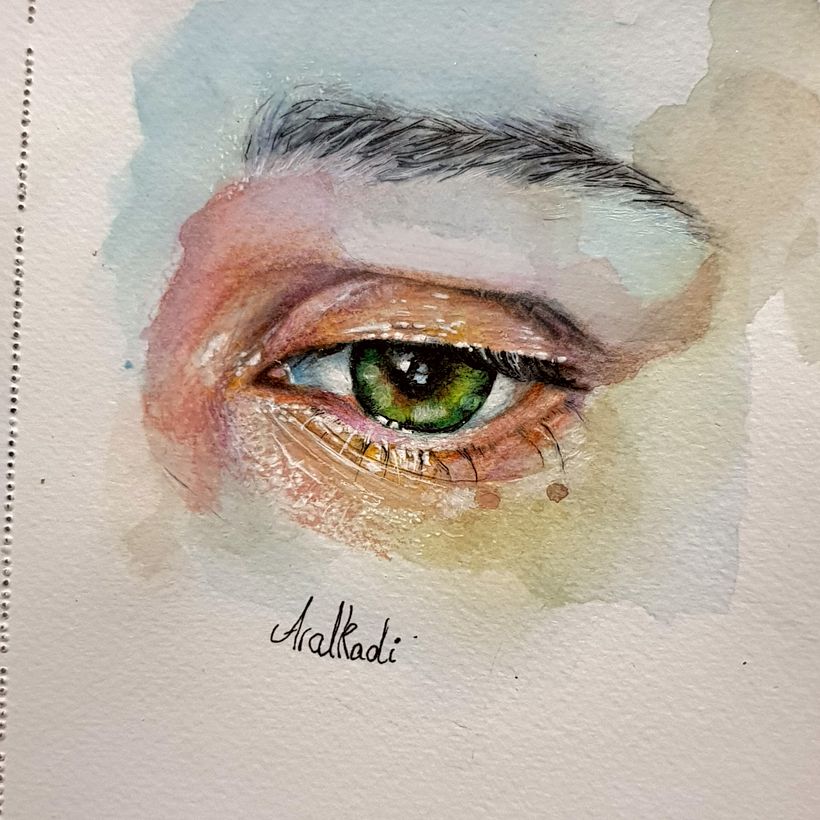 رسم بورتريهات بالألوان المائية 2