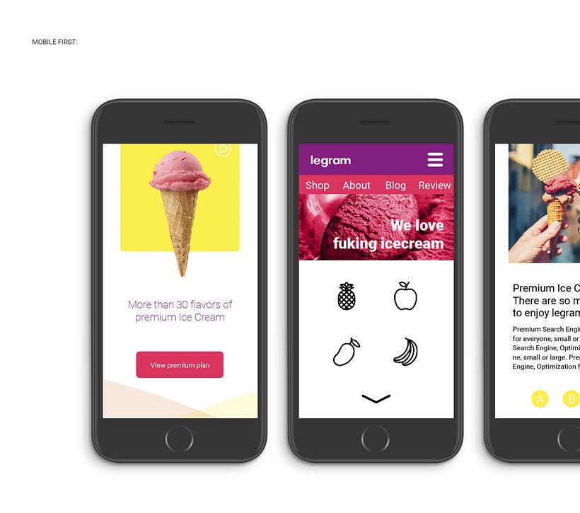 Mi Proyecto del curso: Técnicas de desarrollo web con HTML5 y CSS3. Web para Heladería ficticia (legram). 1