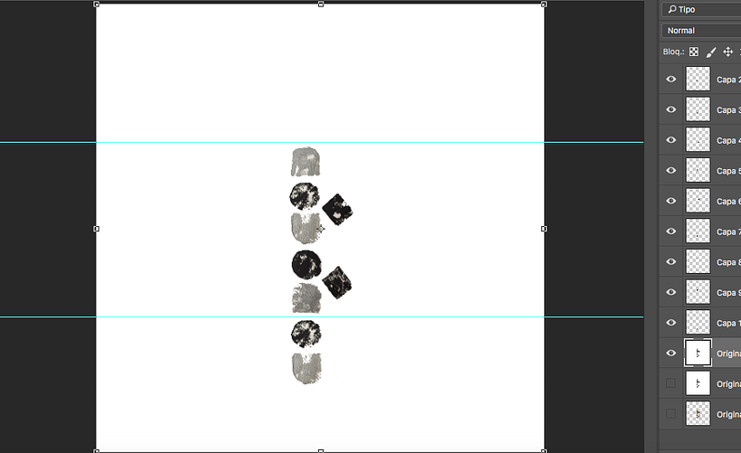 Proceso en Photoshop
