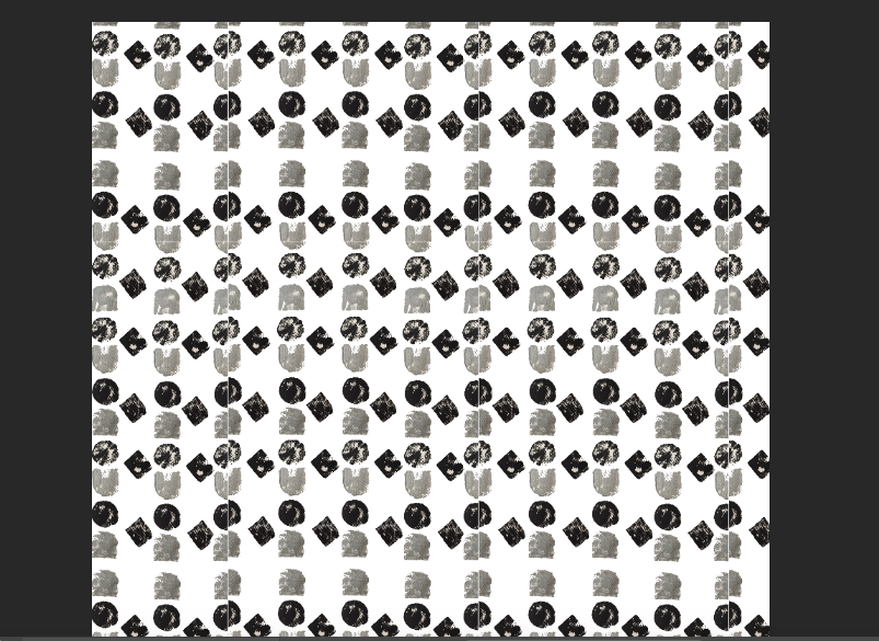 Resultado final de mi primer estampado. Me di cuenta que me equivoqué en el recorte ya que se movieron un poco.