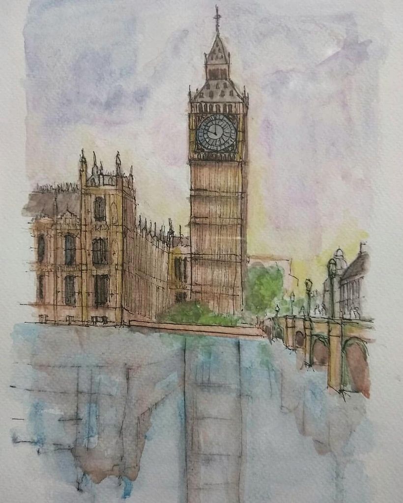 Arquitectura con acuarelas 3