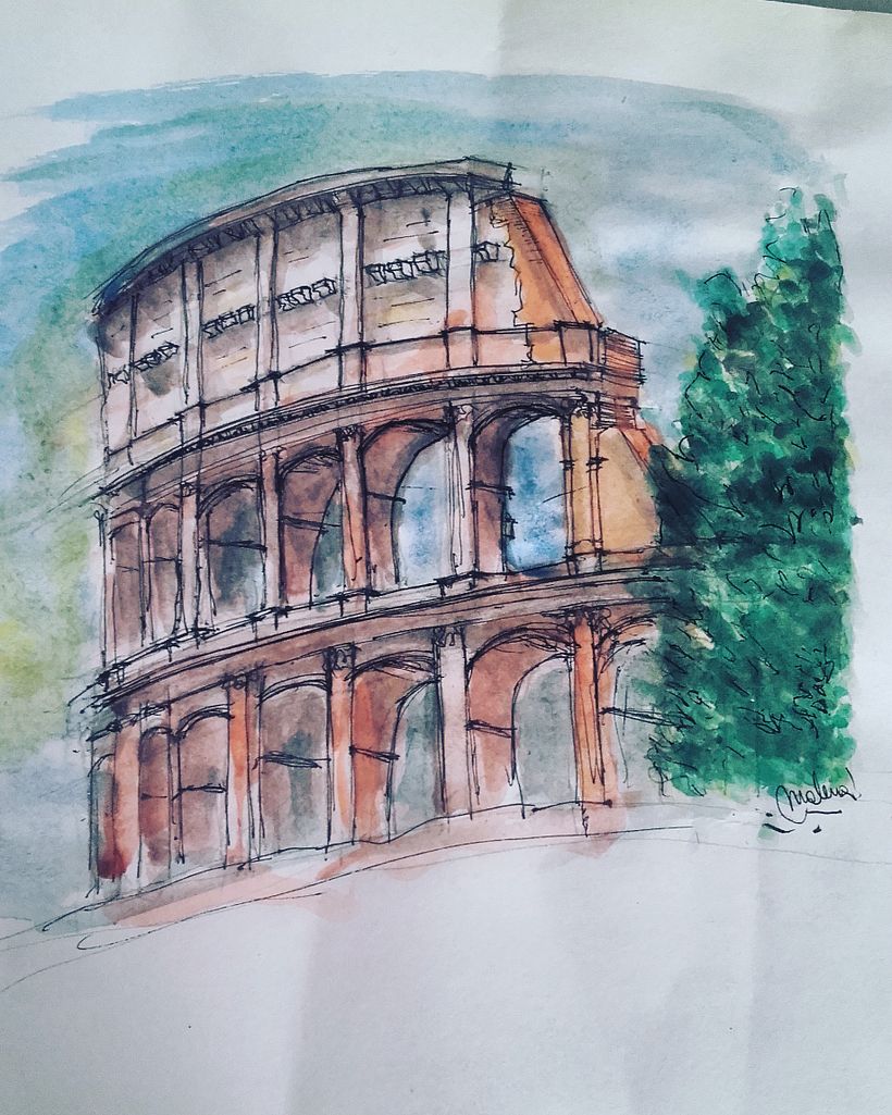 Arquitectura con acuarelas 4