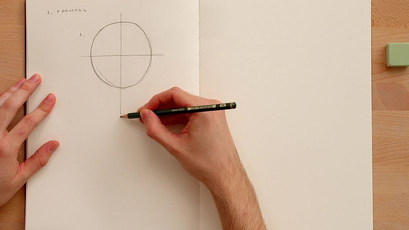 Face straight on (step 1)