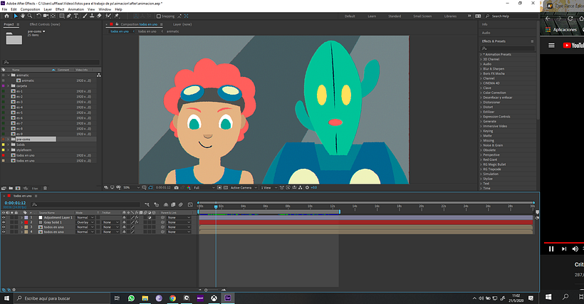 Mi Proyecto del curso: Animación vectorial estilo cuadro a cuadro con After Effects 13
