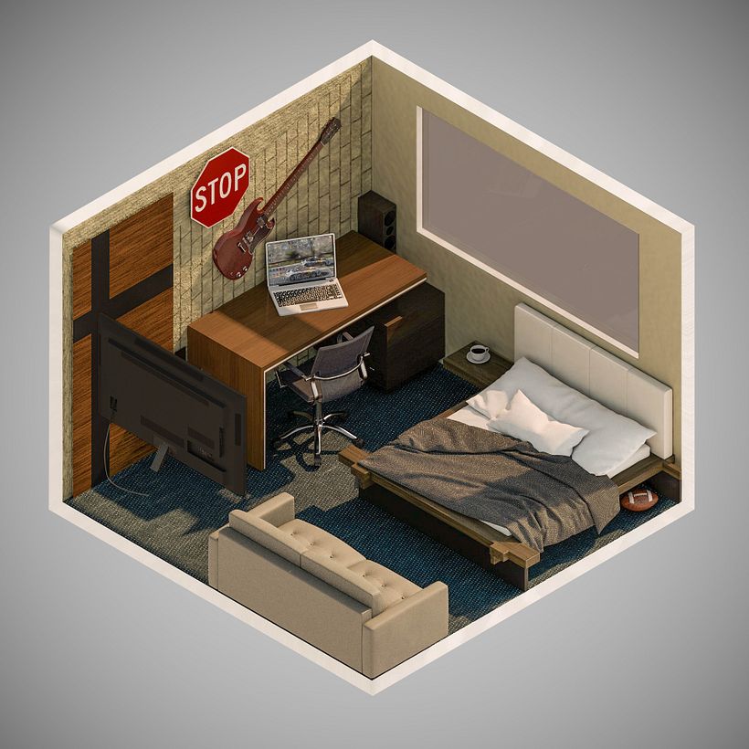  Diseño de interiores para espacios multinacionales / Usado en el 3D 4