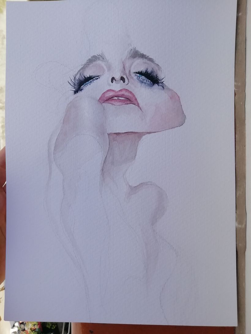 He combinado varias imágenes de Madonna para conseguir una postura expresiva y un gesto reconocible. 