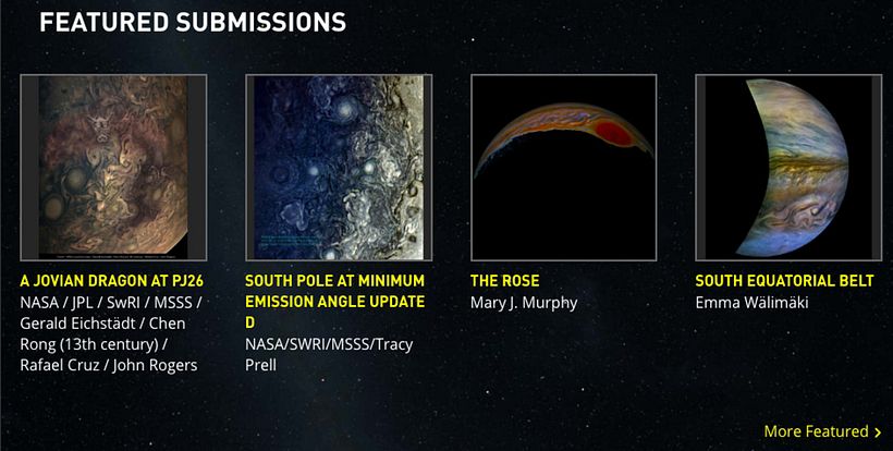 Preview of the submitted images shared on the platform