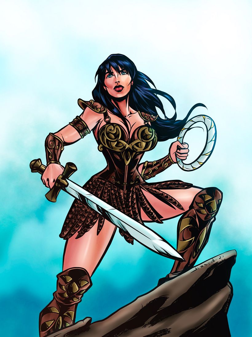 Xena Warrior princess - Rysunek cyfrowy