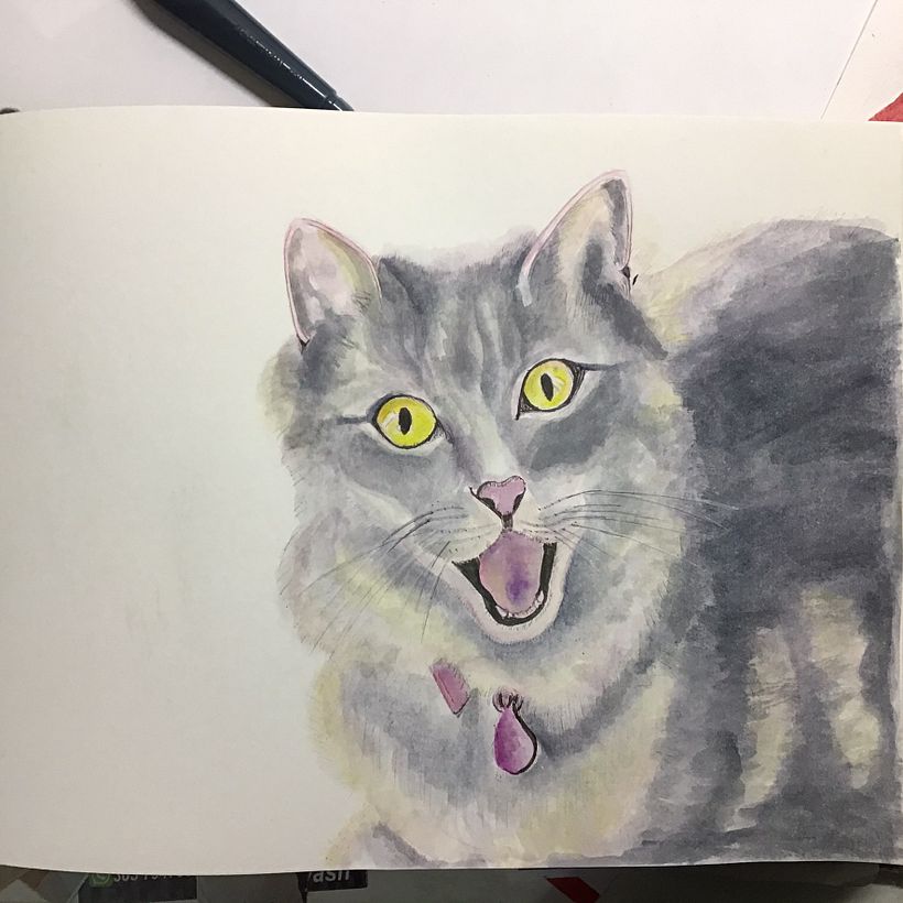 Un retrato de mi gatilla, una relación de amor - odio de hace 10 años ya!! XD