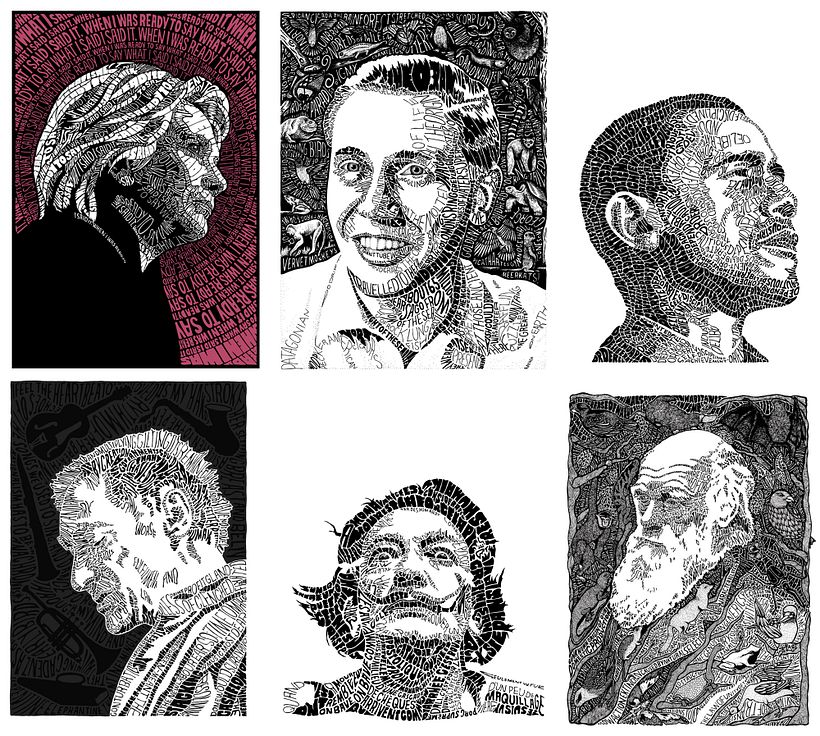 My project in Hand-Drawn Typographic Portrait course 5