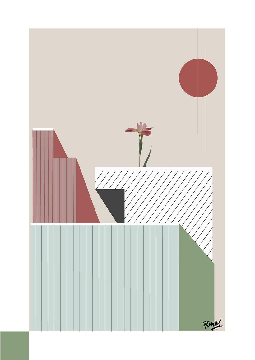 Ilustración  Vectorial- Arquitectura geométrica- 0