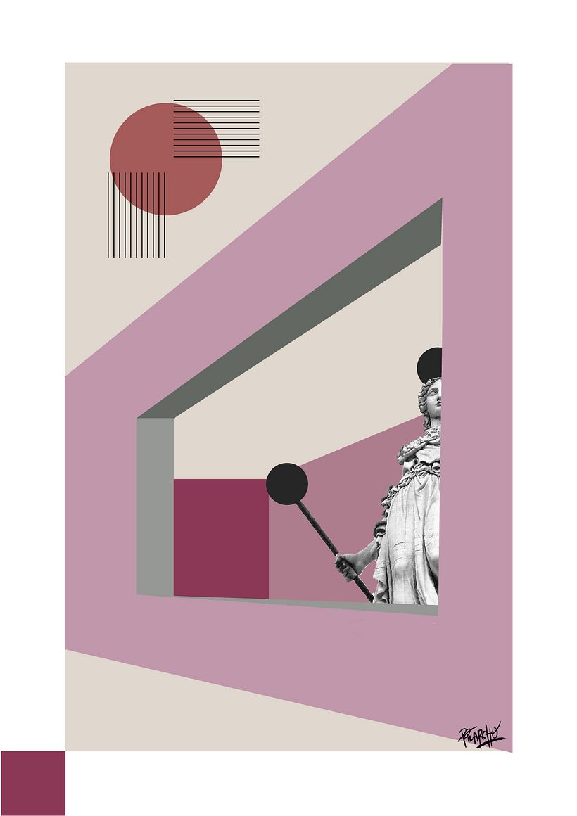 Ilustración  Vectorial- Arquitectura geométrica- 2