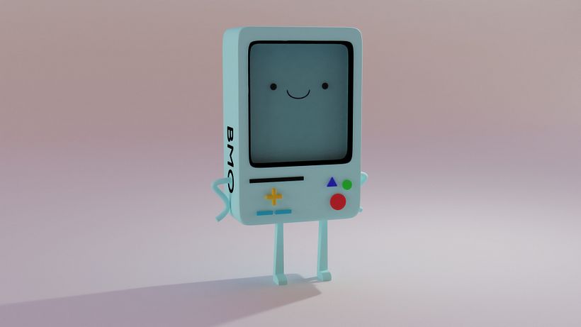 Beemo 3D - Flat Design (using Blender 2.8) -1