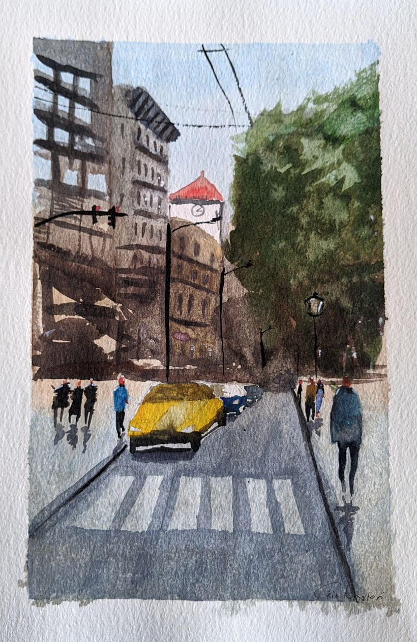 My project in Urban Landscapes in Watercolor course 0