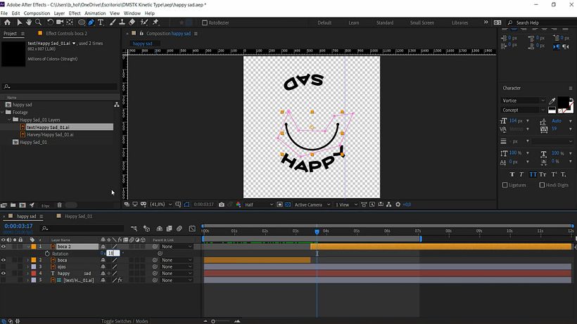 Tutorial After Effects: animación básica con path o trazado vectorial 17