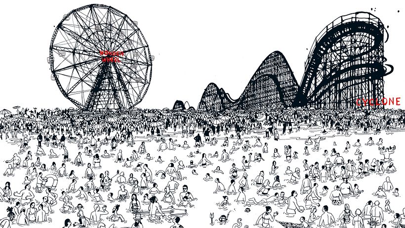 Coney Island from my illustrated book " I am New York", Moleskine