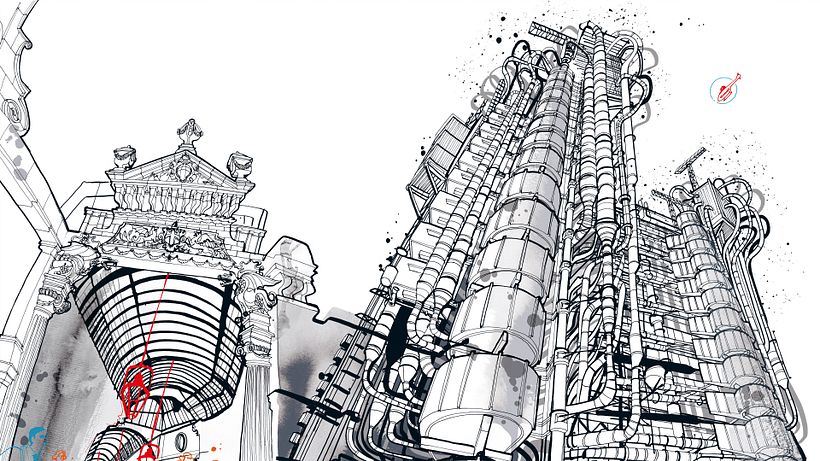 Lloyds of London, from my illustrated book " I am London", Moleskine