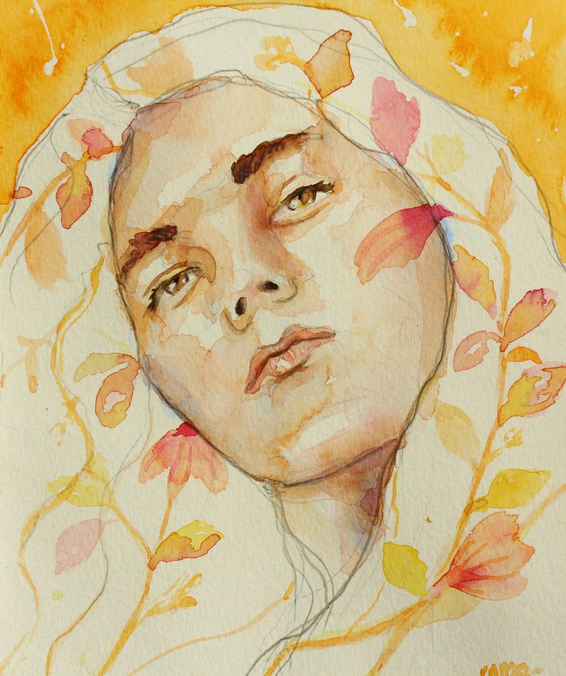 Mi Proyecto del curso: Retrato ilustrado en acuarela 0
