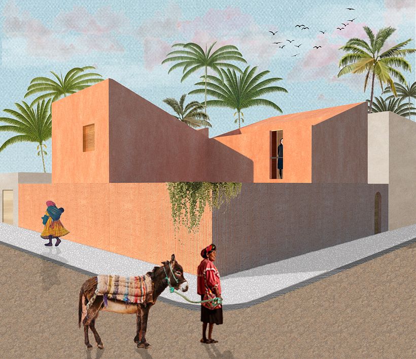 My project in Architectural Visualization Using Digital Collage course -1
