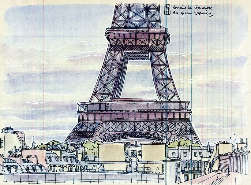 extract from the travel book "Paris", the Eiffel Tower.