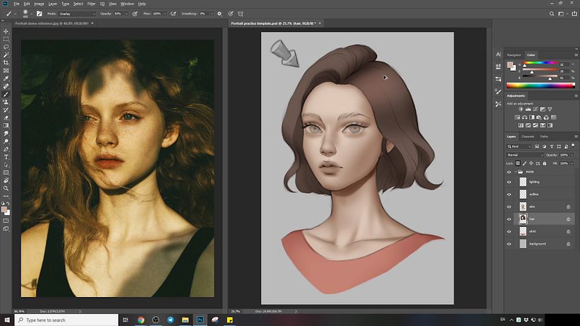Tutorial Photoshop: agregar sombras y luces a un retrato 13