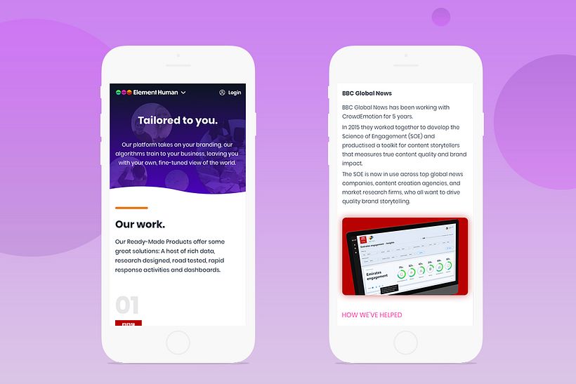 Element Human Website – Other Pages 3