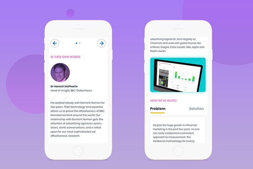Element Human Website – Other Pages 5