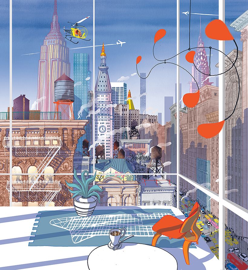 Interior, from my illustrated book " I am New York, Moleskine