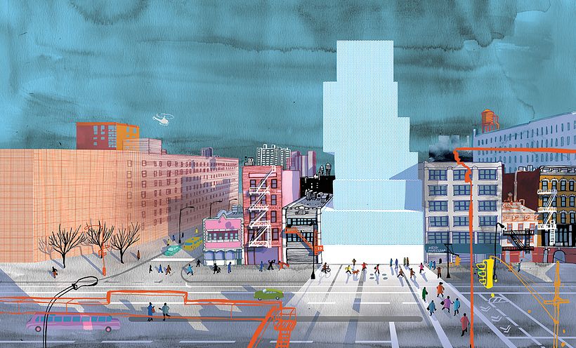 The New Museum,from my illustrated book " I am New York", Moleskine