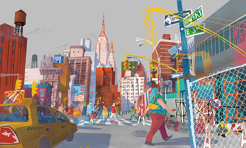 Bowery, from my illustrated book " I am New York", Moleskine