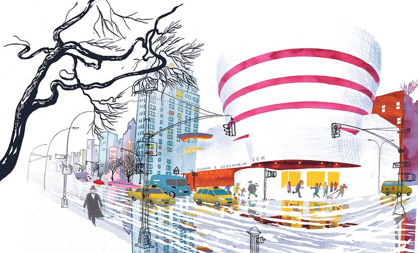 Guggenheim, from my illustrated book " I am New York", Moleskine