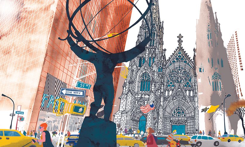 St. Patrick, from my illustrated book " I am New York", Moleskine